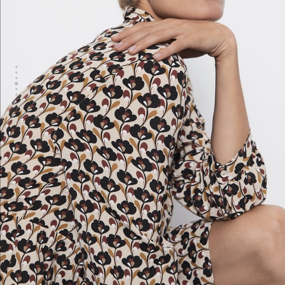 Zara printed dress bloggers favorite - Picture 8 of 8